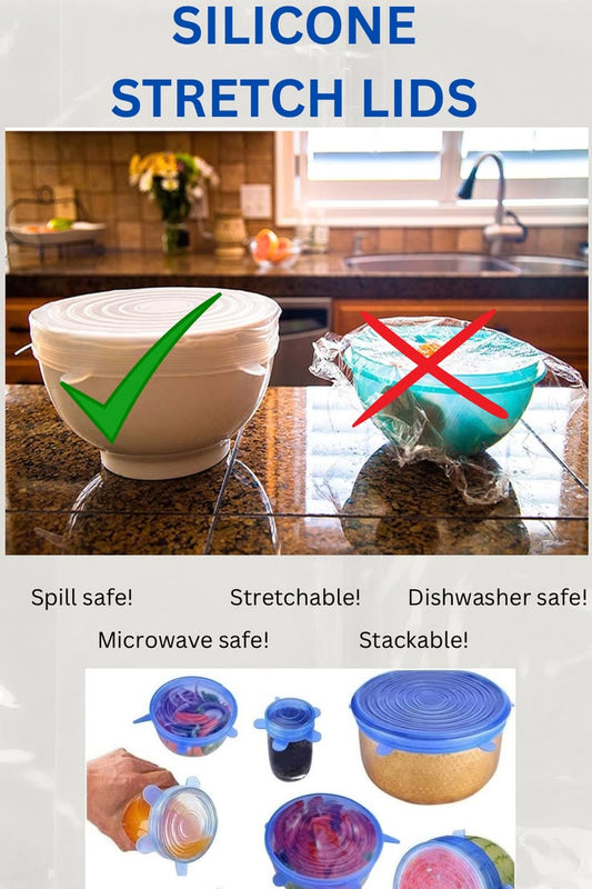 Silicone stretch lids multi size reusable silicone lids food covers